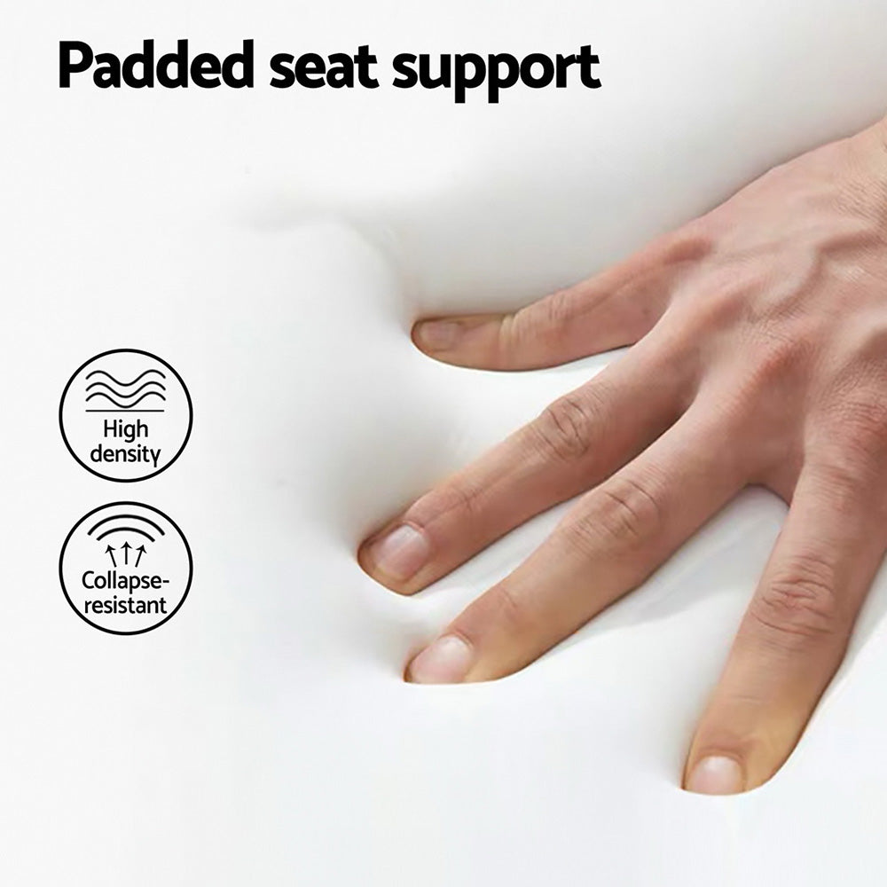 2x Artiss Bar Stools Kitchen Counter Rattan Chairs PU Leather Padding