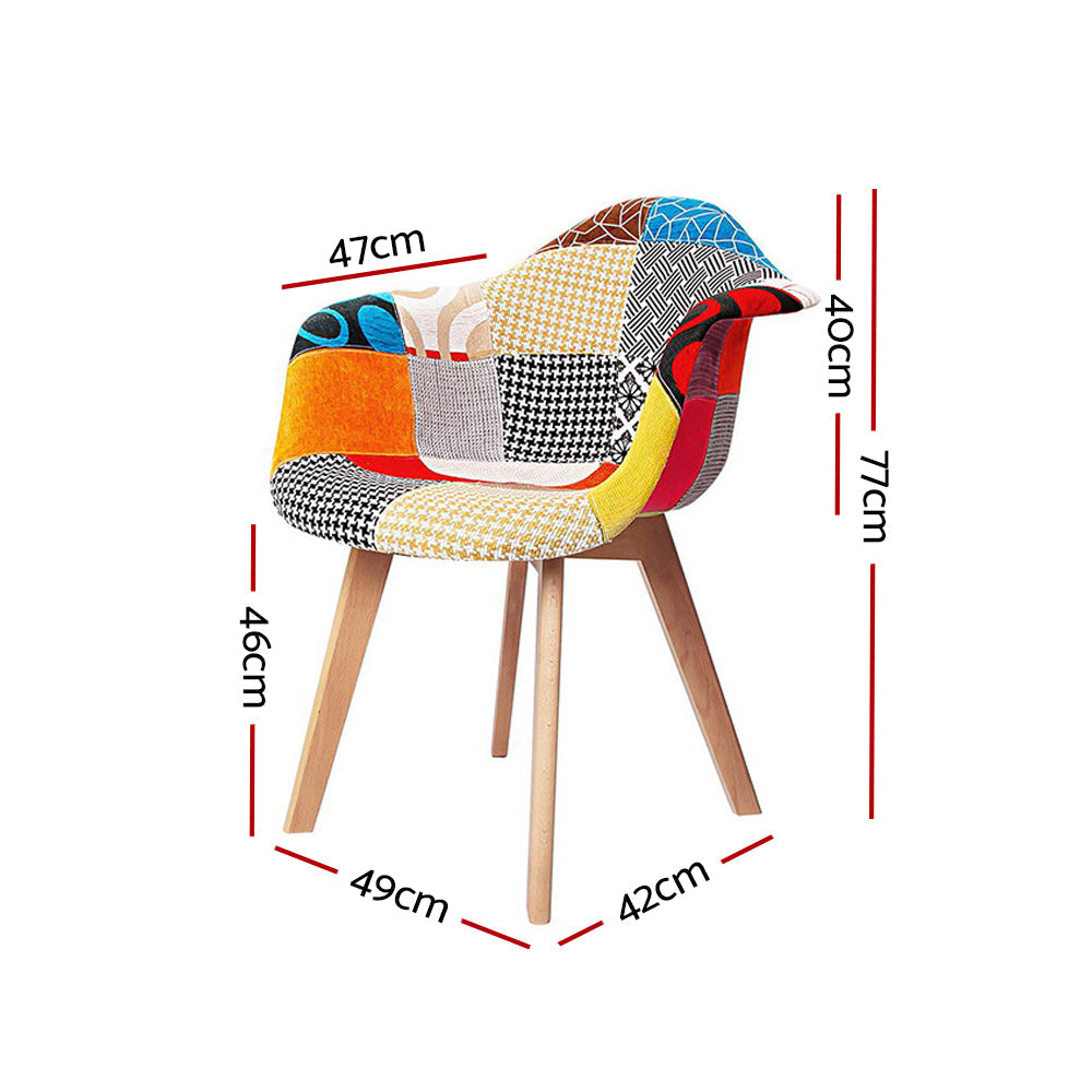 Elite Living Set of 2 Fabric Dining Chairs