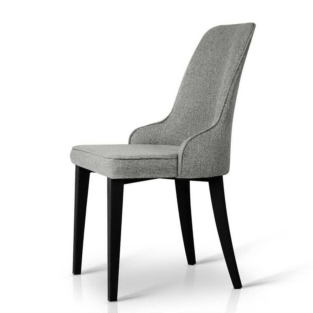 Artiss Dining Chairs Fabric Grey Set of 2 Domus