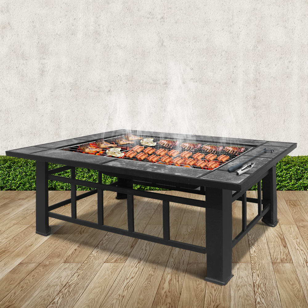 Brunswick 2 in 1 Fire Pit BBQ Grill Table