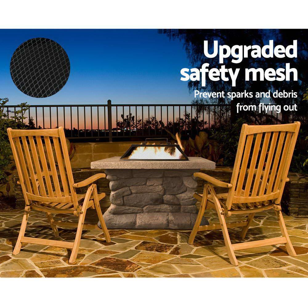 Brunswick Rustic Style Fire Pit Wood Heater