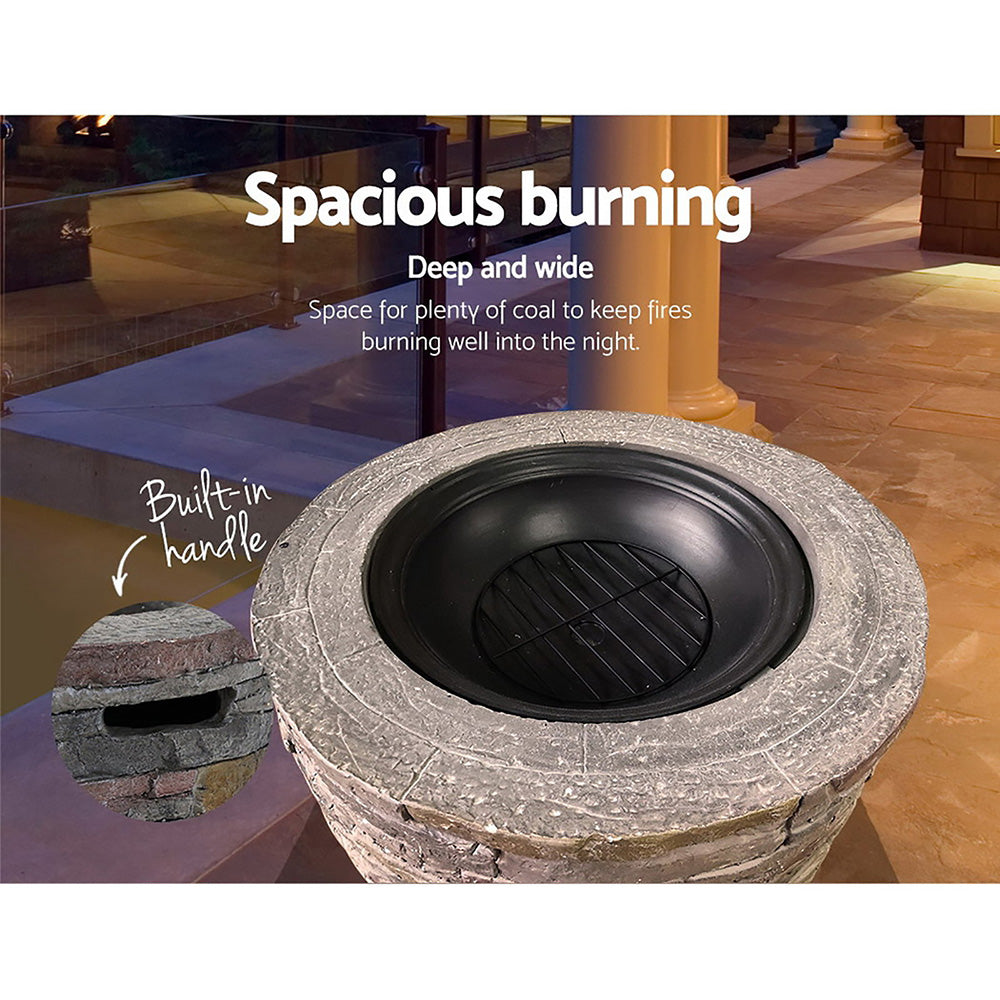 Brunswick Round Stone Look Fire Pit