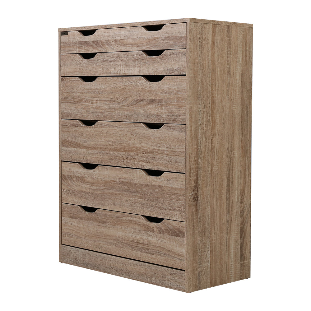 Artiss 6 Chest of Drawers - MYLA Oak