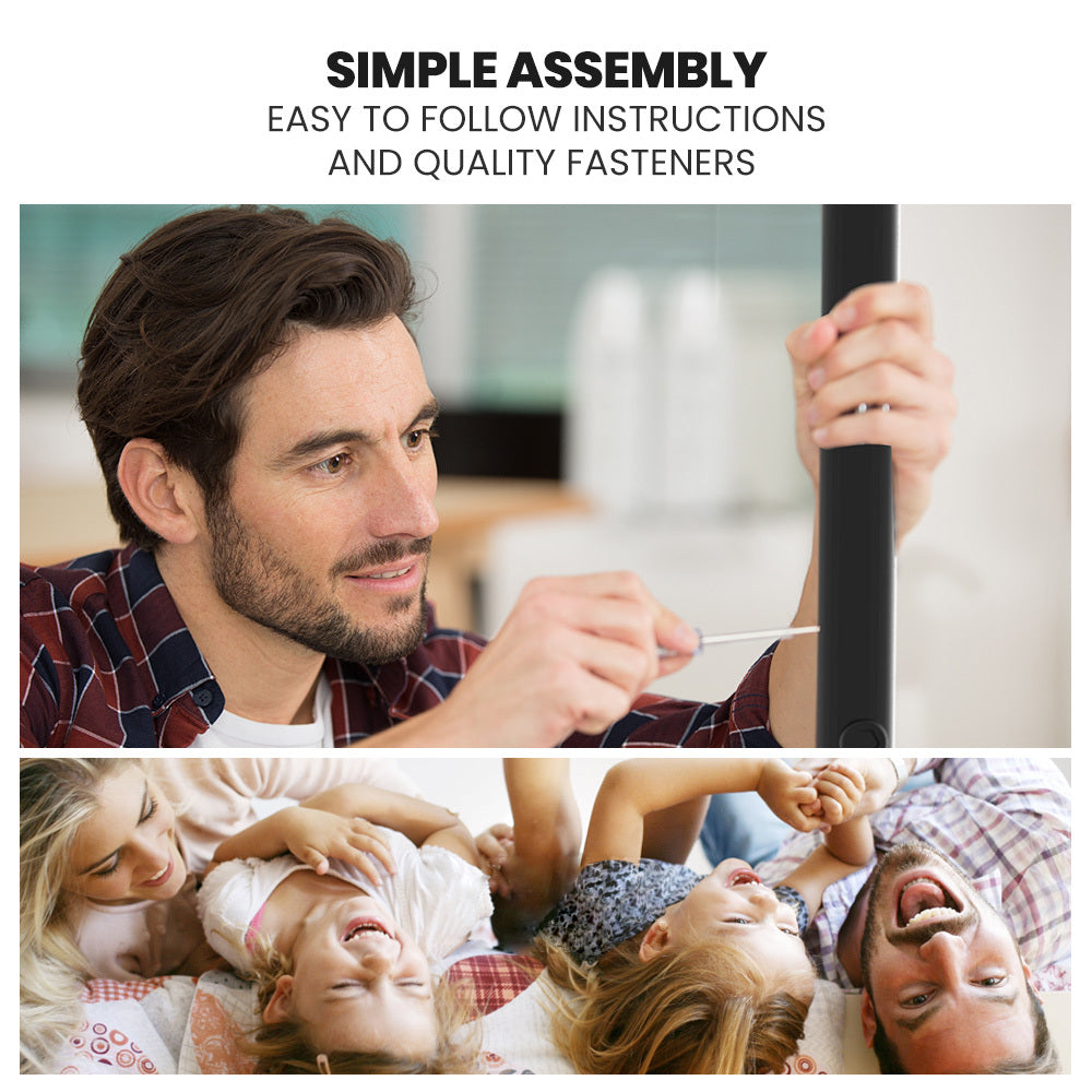 Single Size Slumber Metal over Double Bunk Bed Frame, Dark Matte Grey