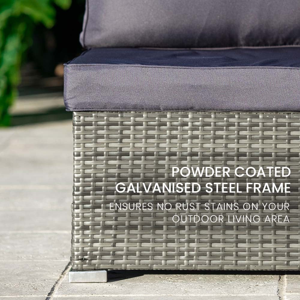 5 Seater Modular Outdoor Setting Lounge with Coffee Table, Grey