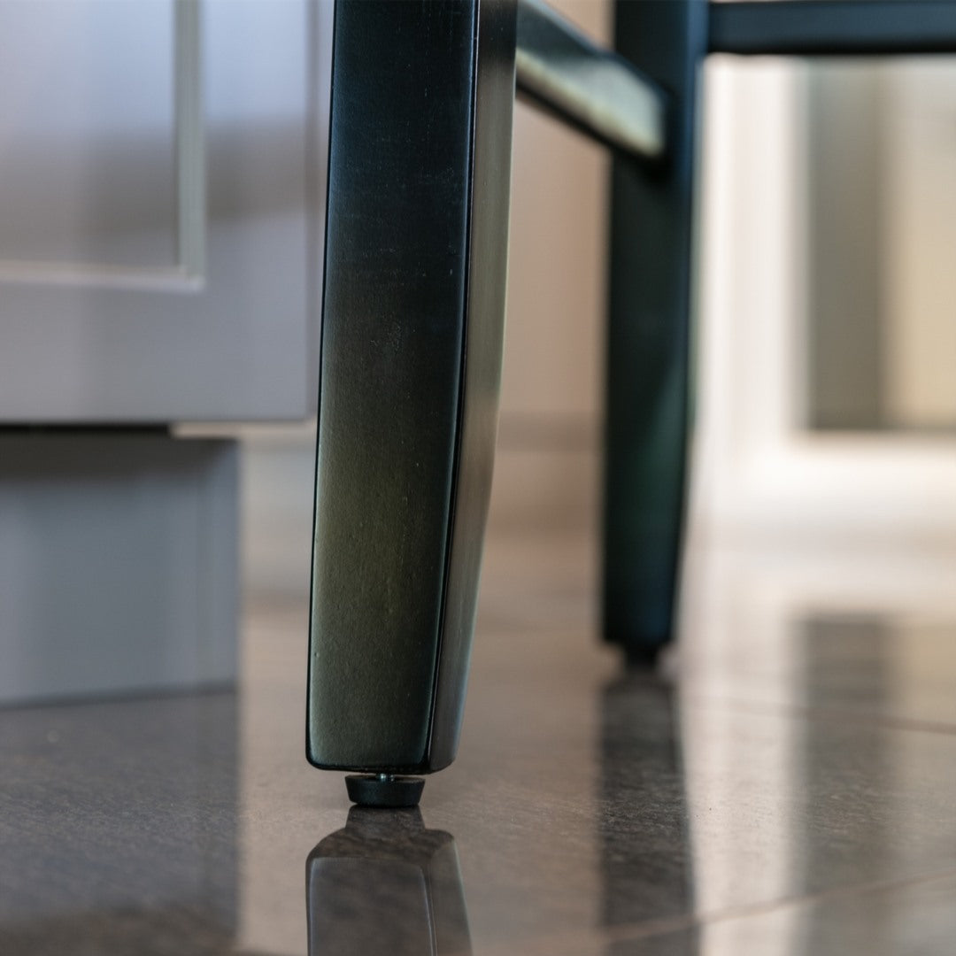 2 x Velvet Upholstered Button Tufted Bar Stools with Wood Legs and Studs-Beige