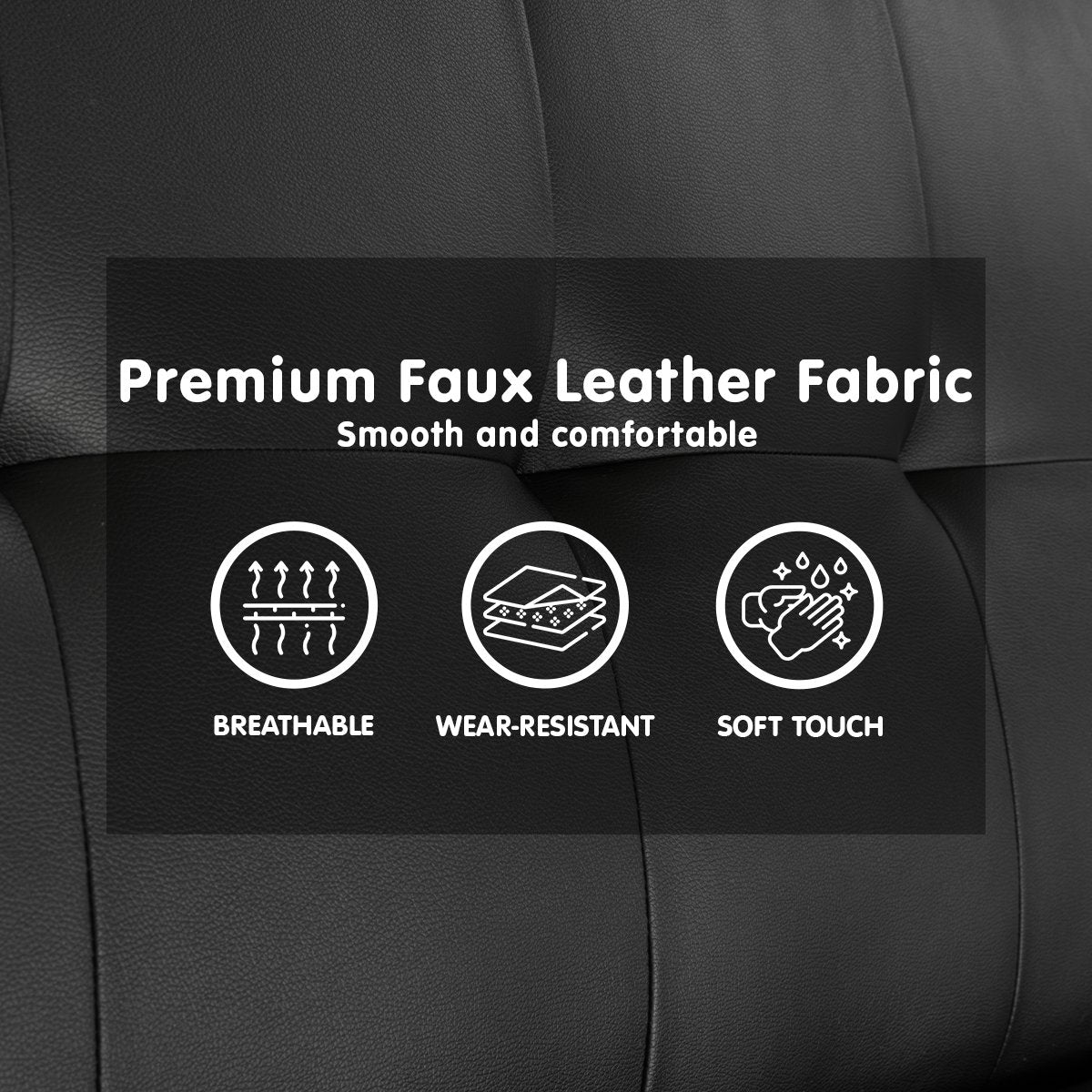 3 Seater Madison Faux Leather Sofa Bed Lounge Couch Futon Furniture Home Suite - Black