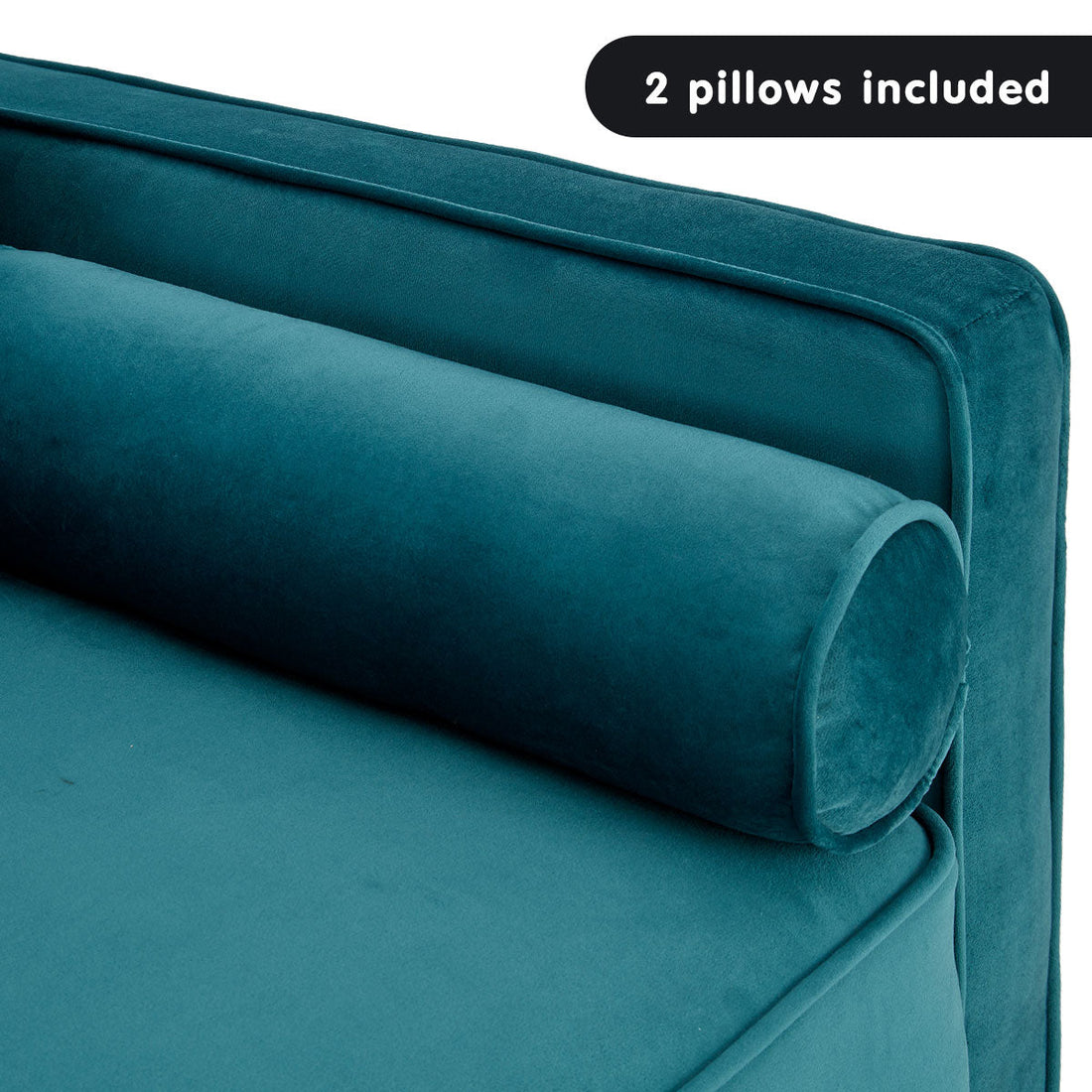 Faux Velvet Sofa Bed Couch Furniture Lounge Suite Seat Blue