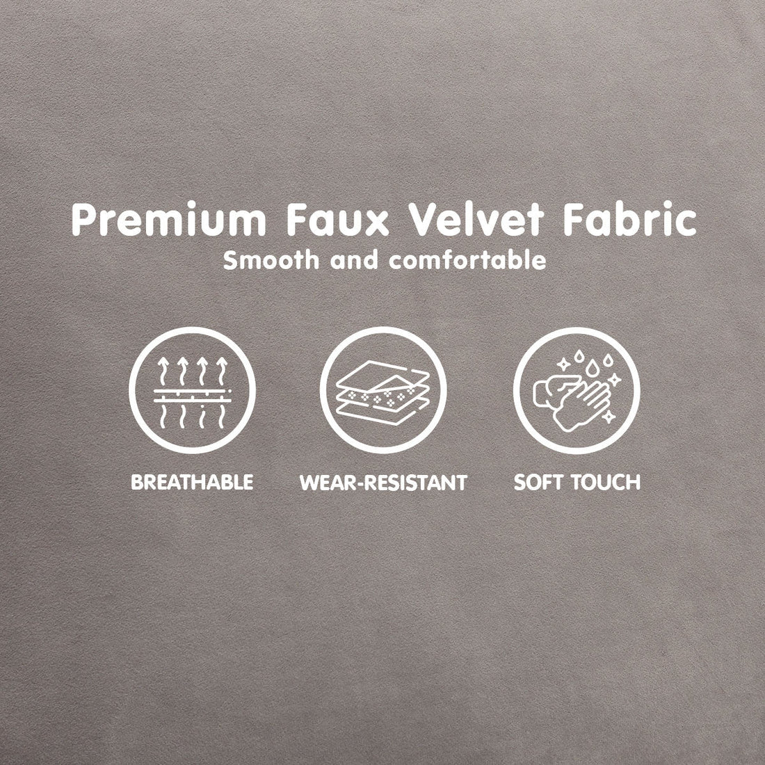 Faux Velvet Sofa Bed Couch Furniture Lounge Suite Seat Grey