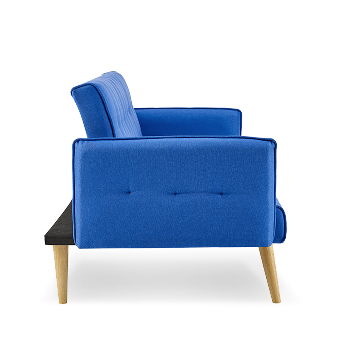 3 Seater Modular Linen Fabric Sofa Bed Couch Armrest - Blue