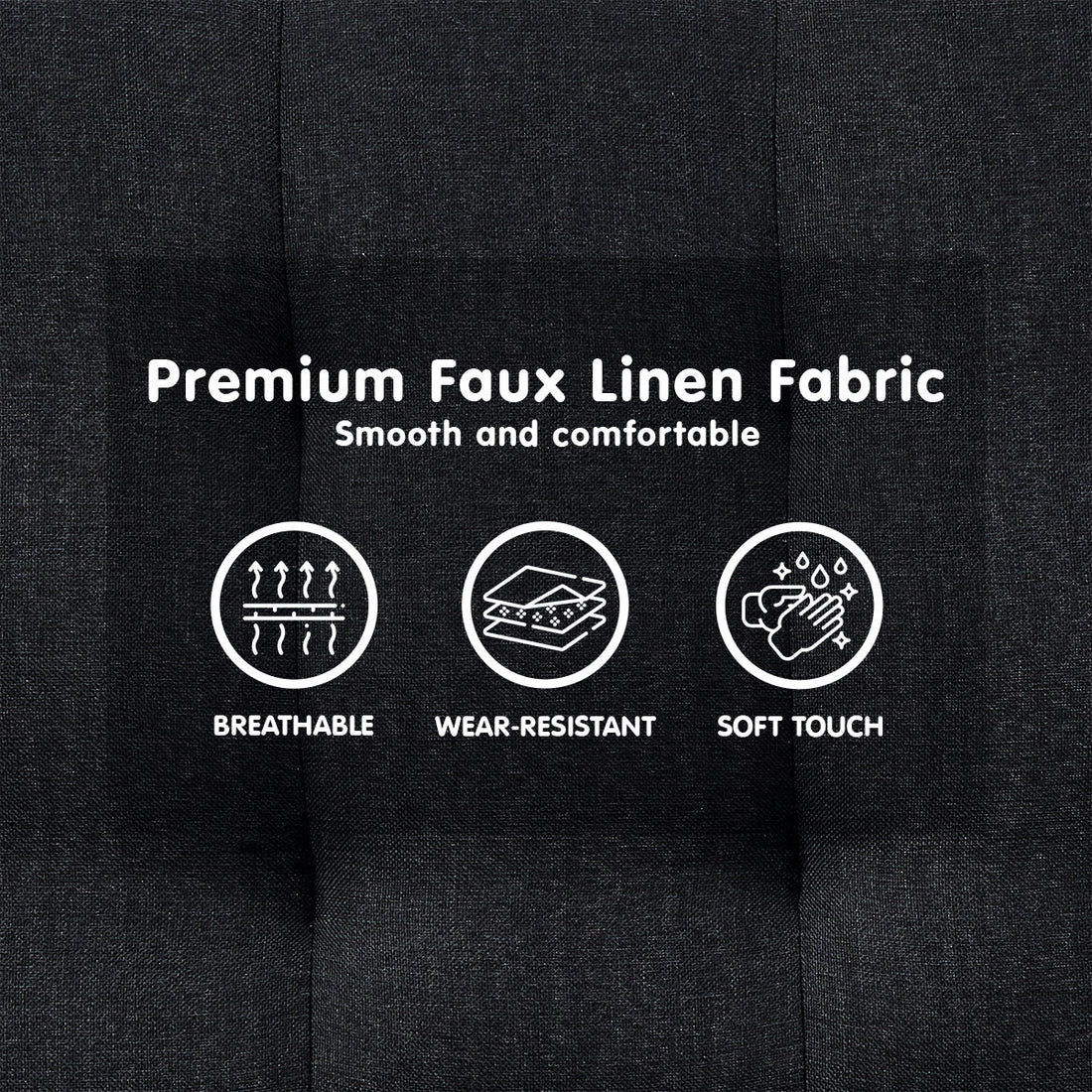 3-Seater Corner Wooden Sofa Bed Lounge Chaise Sofa Black