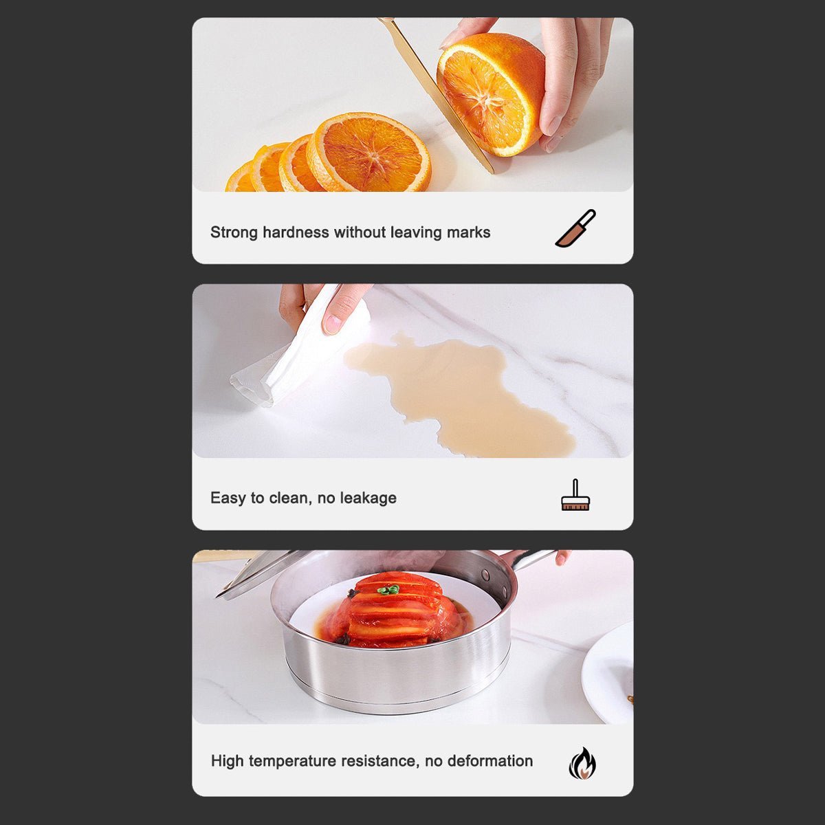 1.5M Artiss Dining Table Marble Effect