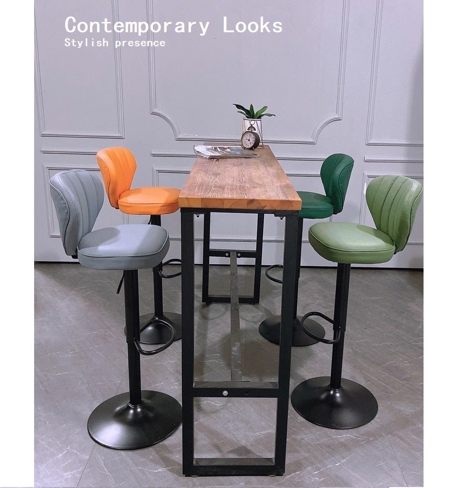 Bar Stools Kitchen Bar Stool Leather Barstools Swivel Gas Lift Counter Chairs x2