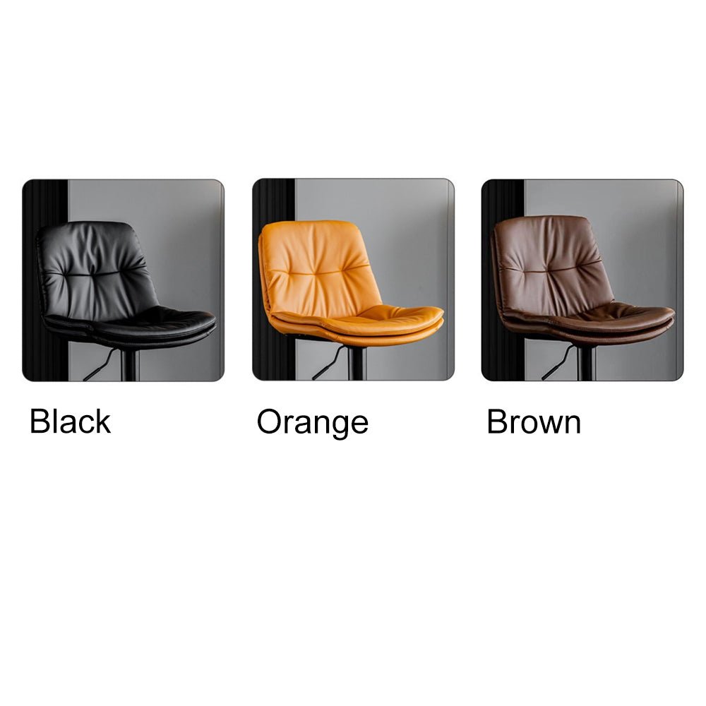 Bar Stools Kitchen Bar Stool Leather Barstools Swivel Gas Lift Counter Chairs x2 Black