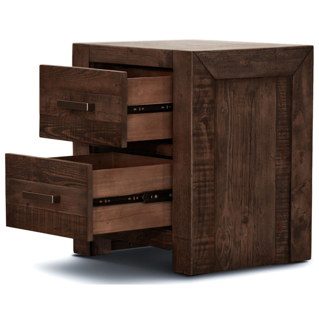 4pc King Bed Suite Bedside Tallboy Bedroom Furniture Package Grey Stone