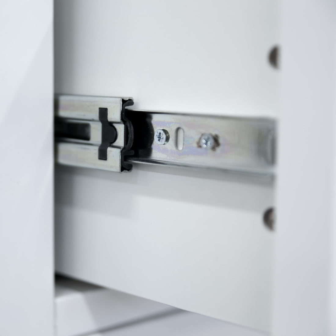 3 Drawers Bedside Table Storage Cabinet Nightstand End Tables - White