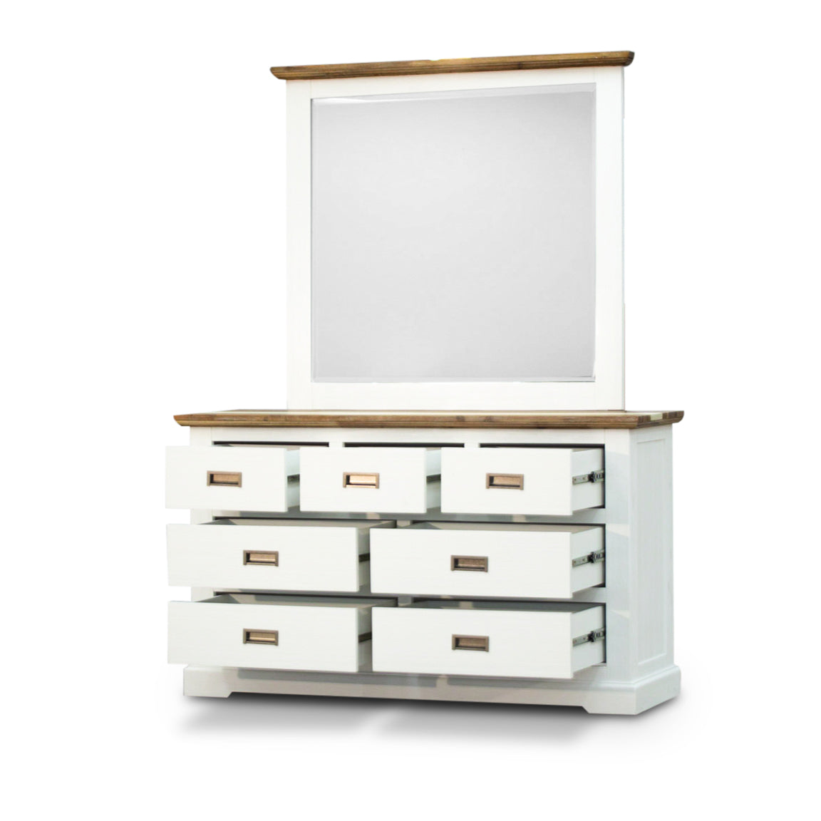 5pc Queen Bed Frame Suite Bedside Dresser Furniture Package -Multi Color