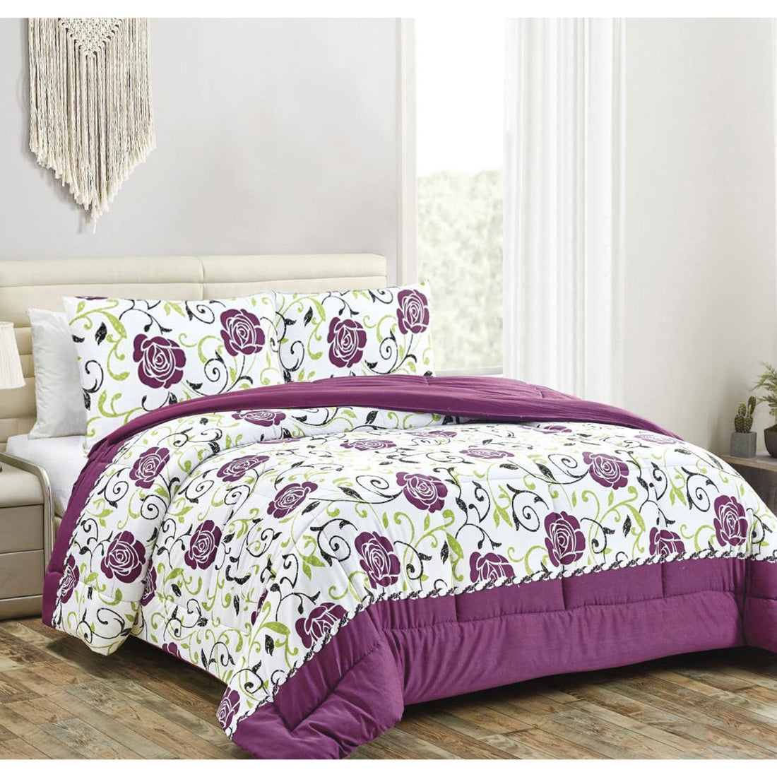 3 Pce Light Weight Microfiber Comforter Set Padini Queen/King