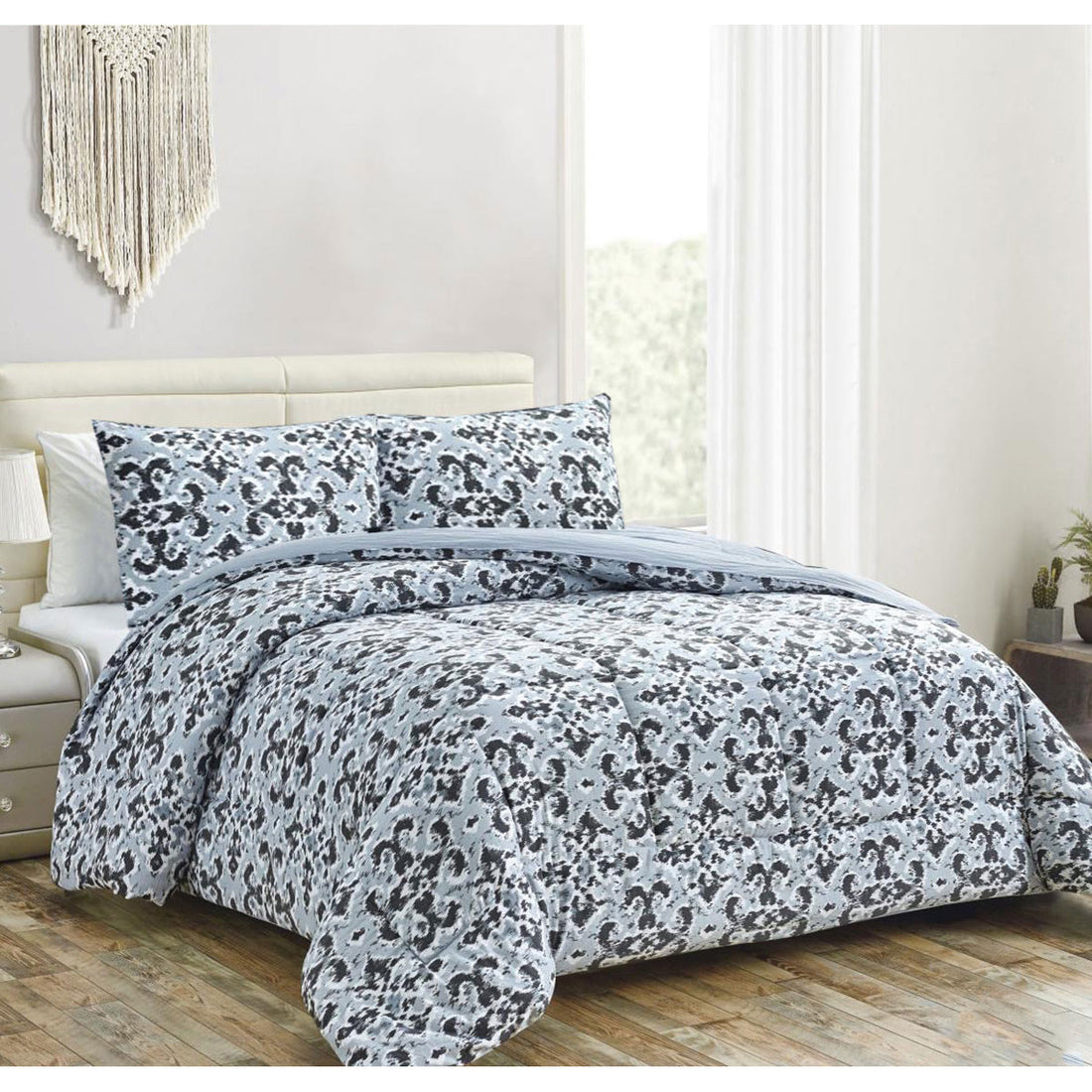 3 Pce Light Weight Microfiber Comforter Set Padini Queen/King