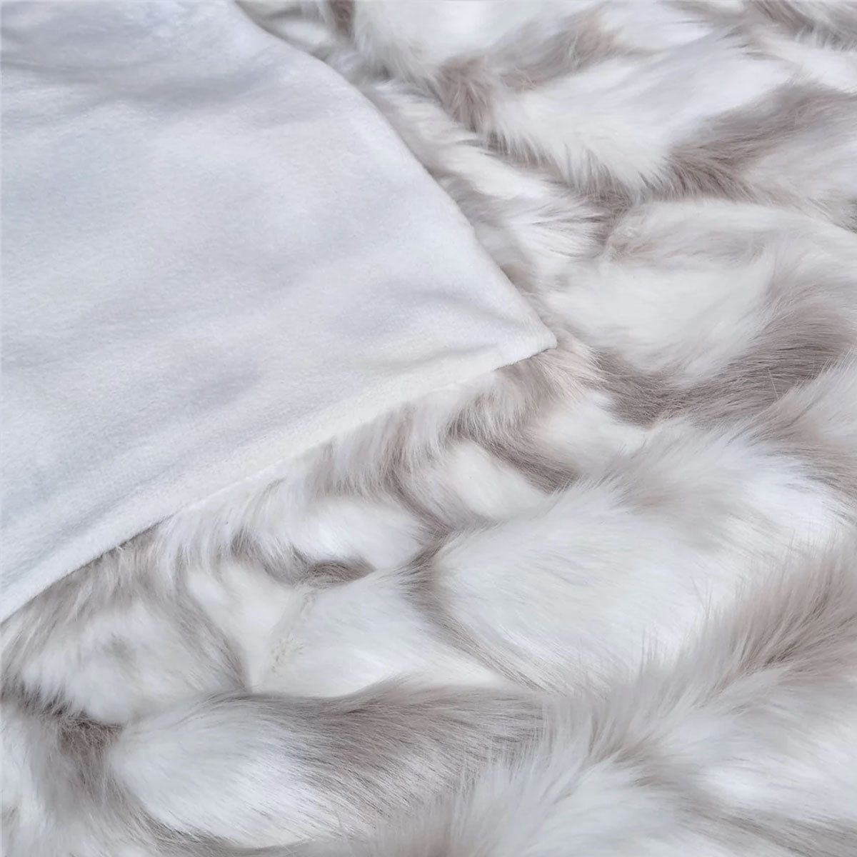 Warny Throw Soft Blanket Home Wild Cat Faux Fur Throw Rug 130 x 160cm - Ivory