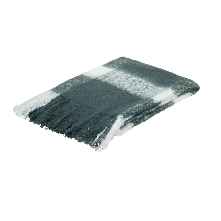 Wela Throw Soft Blanket Home Wren Faux Mohair Throw - Charcoal