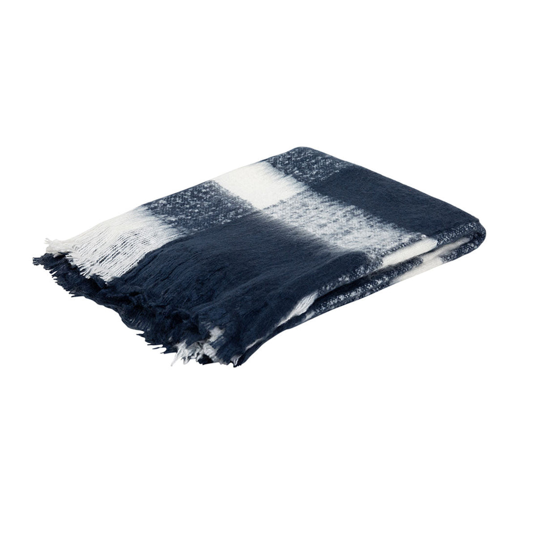Wela Throw Soft Blanket Home Wren Faux Mohair Throw - Navy