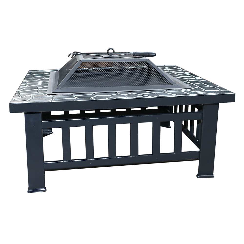 Brunswick 18" Square Metal Fire Pit Outdoor Heater