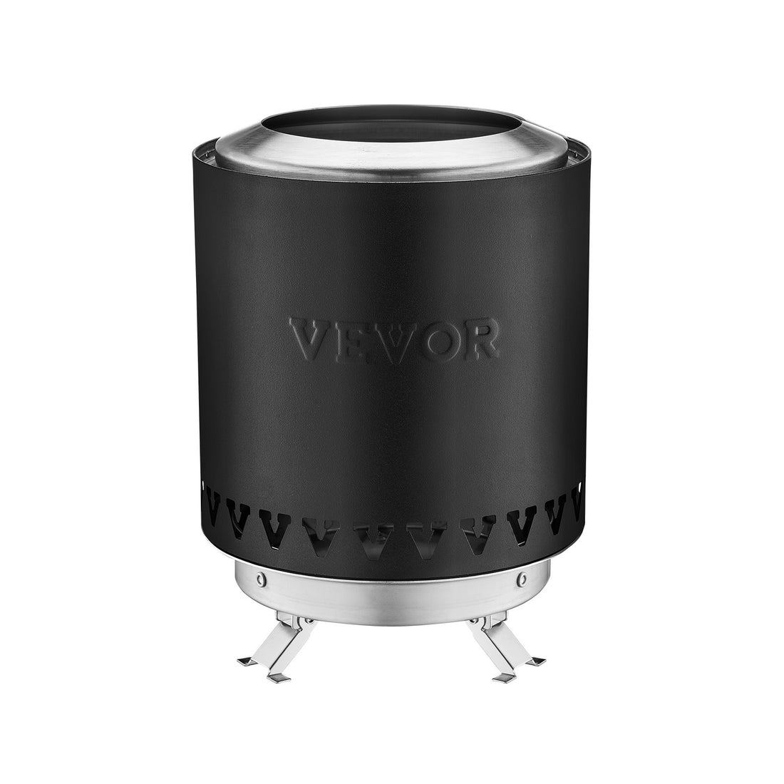 VEVOR Tabletop Fire Pit 6 inch Stainless Steel Fireplace Indoor Outdoor Black