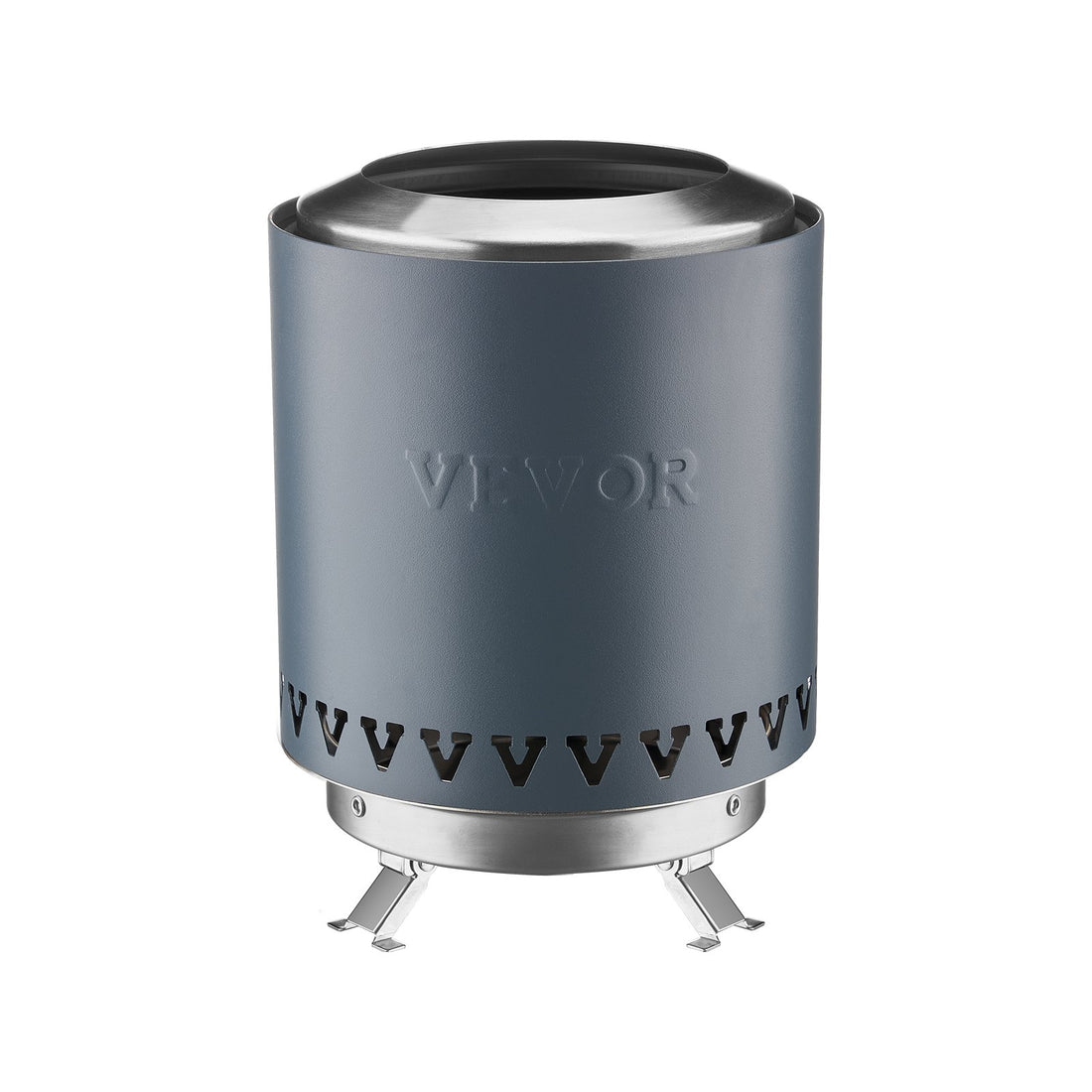 VEVOR Tabletop Fire Pit 6 inch Stainless Steel Fireplace Indoor Outdoor Blue