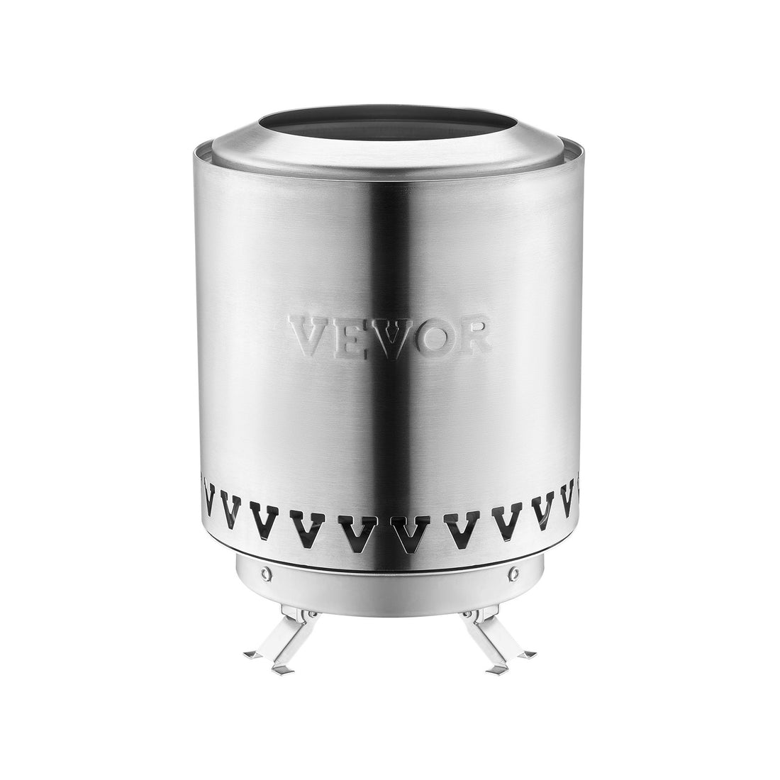 VEVOR Tabletop Fire Pit 6 inch Stainless Steel Fireplace Indoor Outdoor Silver