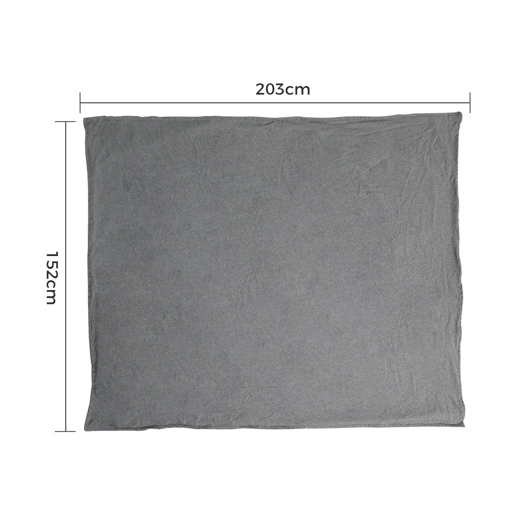 Willa Throw Soft Blanket Double-Sided Washable Cooling Medium - Grey