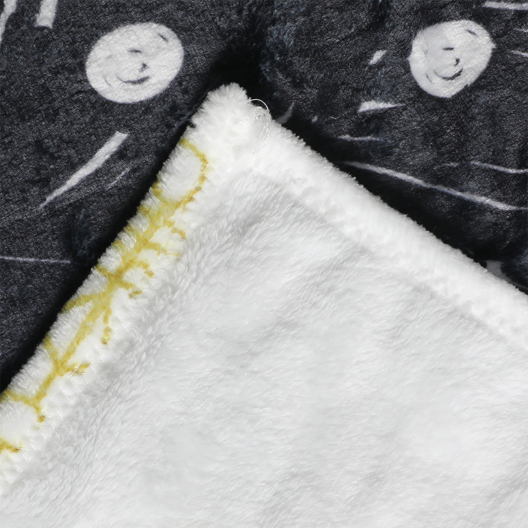 Wreathen Throw Soft Blanket Xmas Flannel Double Sided Warm Fleece Decor Christmas Single - White